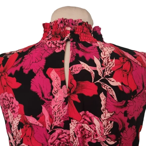 NANETTE LEPORE Floral Print High-Low  Midi Dress - Size 12 - Picture 10 of 14